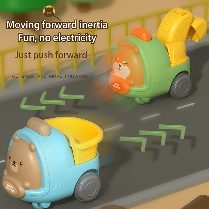 1 Piece Drop Resistant Car Children's Engineering Vehicles Pull Back Inertial Car Toy For 2-3 Year Old Boy Baby Children's Gift 2