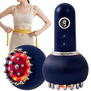 Lymphatic Massager, Electric Meridian Brush, Cordless Body Shaping Massager, Red Light Heating Scraping Device with 9 Levels Heat & Vibration, Whole Body Relaxation Tool for Belly Neck Leg Hip Arm
