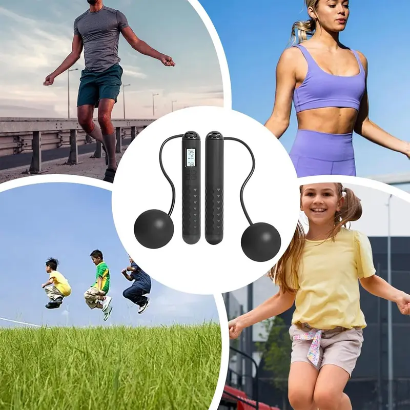 Skipping Rope with Counter, Cordless Jump Rope, Smart Weighted Jump Rope, Adjustable Digital Counting Jump Ropes, Cordless Weighted Jump Rope for Lose Weight, Burn Calories 5