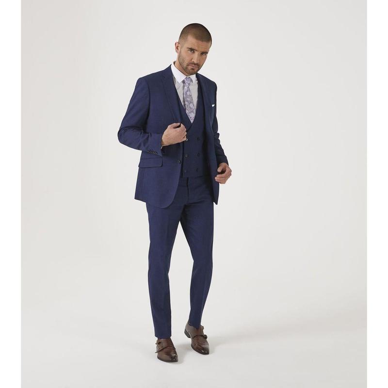 Skopes Men's Harcourt Slim Fit Suit Trouser in Navy Waist 30 to 46 Plain Menswear 4