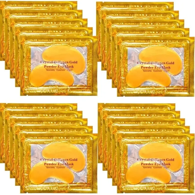 20 Pair Crystal Collagen 24k Gold Under Eye Gel Pad Face Mask Anti Aging Wrinkle 0