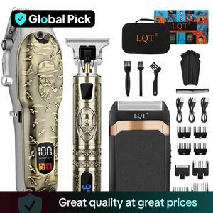 Professional Durable Hair Clippers for Men, Usb Rechargeable Cordless Hair Trimmer with Lcd Display for Salon and Home Use, Beard Trimmer, Split End Trimmer, Barber Equipment, Trimmer Set, Hair Cutters, Adjustable Barber Kit, USB Fade Clipper