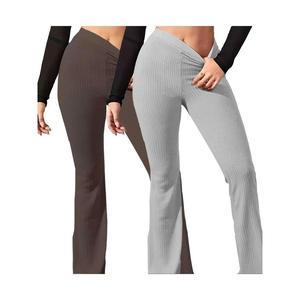 Women's ribbed high waist flared pants leggings, chic belly control boots yoga flared pants, gym yoga leggings, curve vacation leggings, women's clothing, gym spandex, leisure and comfortable sports gym leggings, fitness leggings cargo    women tighten