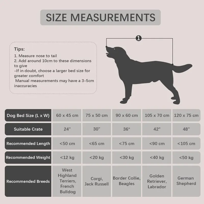 Small Dog Bed Washable Dog Crate Mattress Calming Fluffy Anti Anxiety Dog Beds Deluxe Plush Dog Mat with Anti-Slip Bottom, Brown,60x45x6cm 1