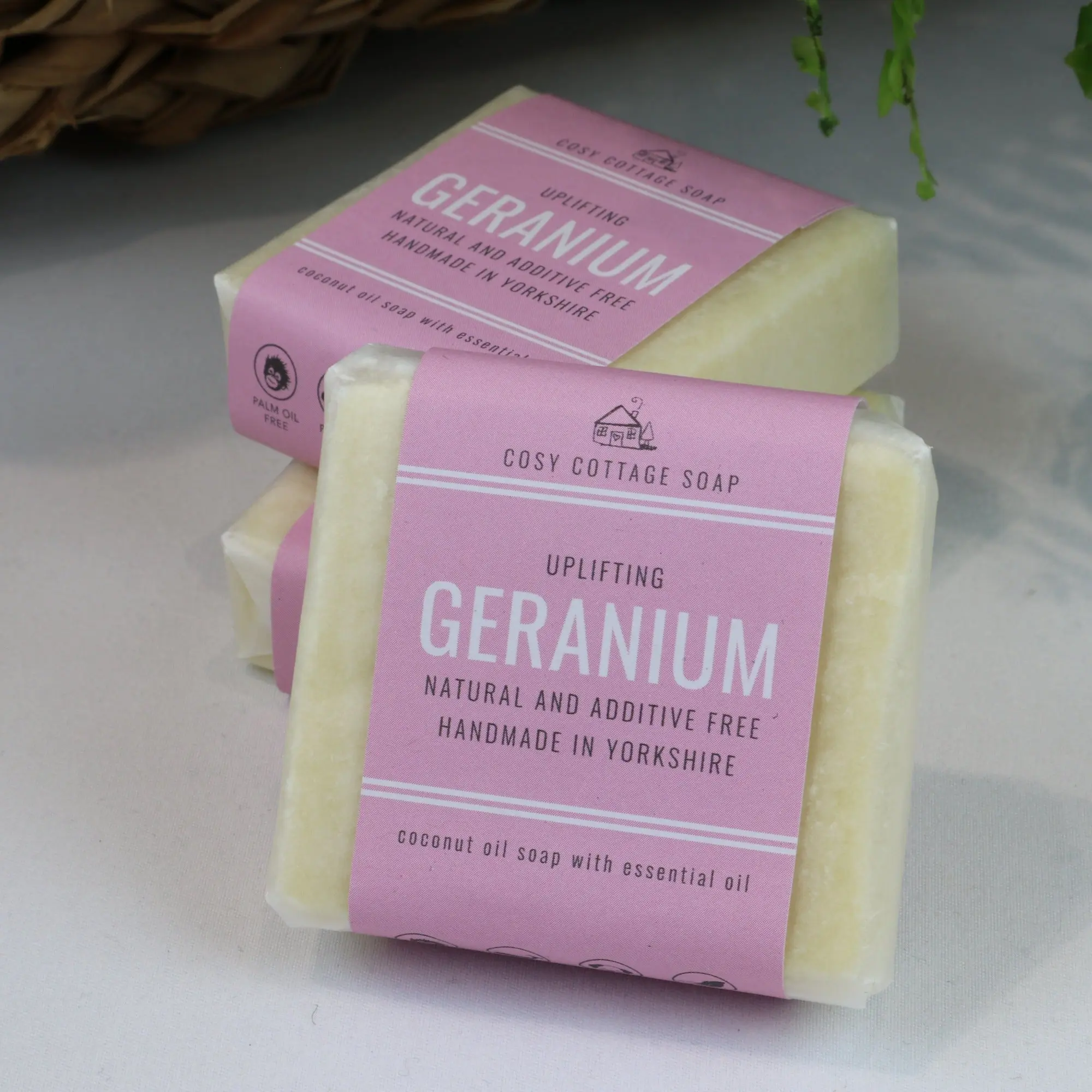 Natural Geranium Essential Oil Soap Bar Available in 2 Sizes