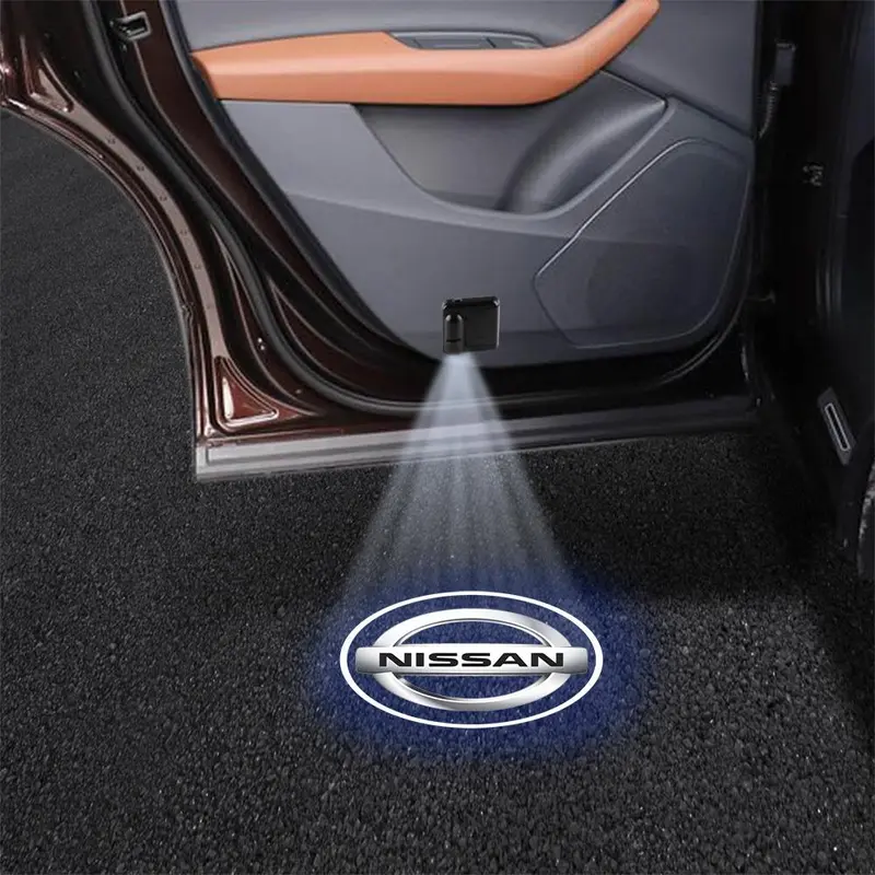 2/4Pcs Car Logo Projector Induction Lamp Side Door Welcome Light for Nissan X-trail Micra Juke Teana Qashqai Nismo Sylphy Leaf 8