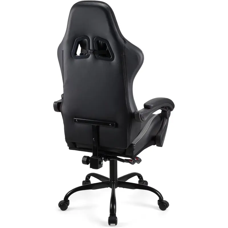 Gaming chair Office chair Swivel chair Computer chair Work chair Desk chair Ergonomic Chair Racing chair Leather chair Video game chairs (Grey,lumbar pad) 5
