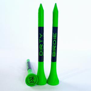 Green Bamboo Golf Tees | 80 Bag (70mm) | Biodegradable Golf Tees | Strong & Sustainable | Eco-Friendly | Golf Accessories For Men & Women | Reusable Golf Tee Bag | Golf Gift