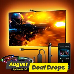 Smart TV Backlight LED Sync Lights for 55-65 Inch TVs, USB Powered Music Sync LED Backlit with Multiple Scene Modes, Ideal for Gaming and Display