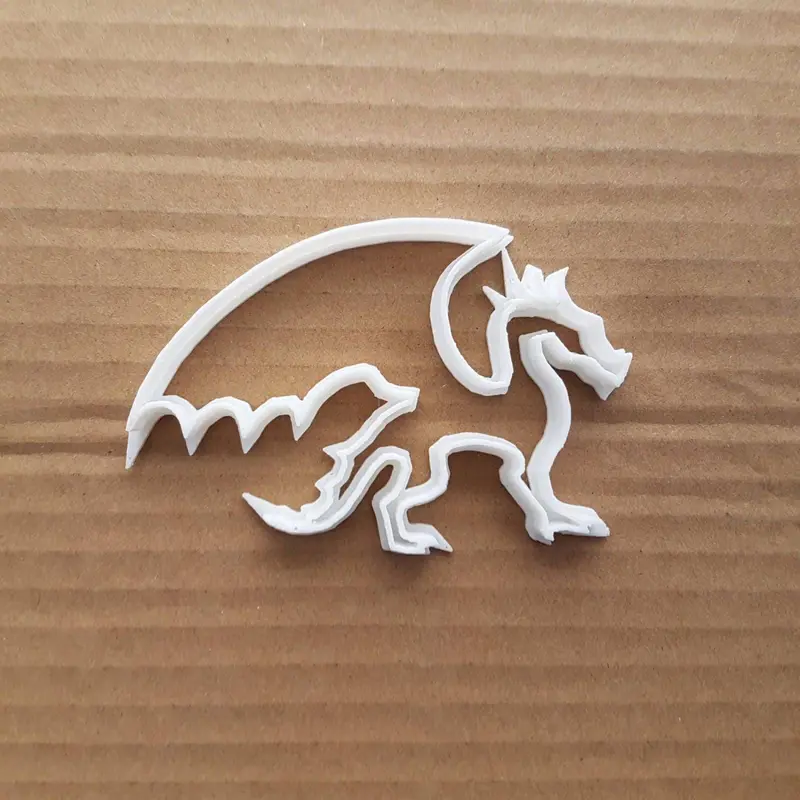 Dragon Wings Lizard Smaug Shape Cookie Cutter Dough Biscuit Pastry Fondant Sharp Stencil Mythical Creature Fire Wales Welsh 2