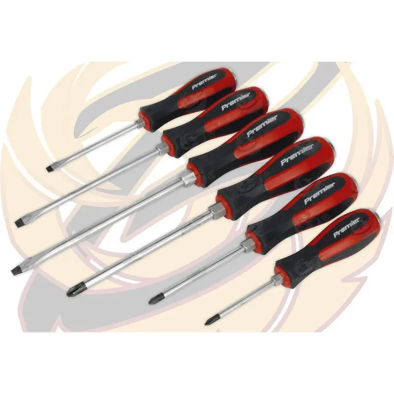 SEALEY Screwdriver Set 6pc Hammer Thru Go Through Slotted Phillips PH SL Drivers 1