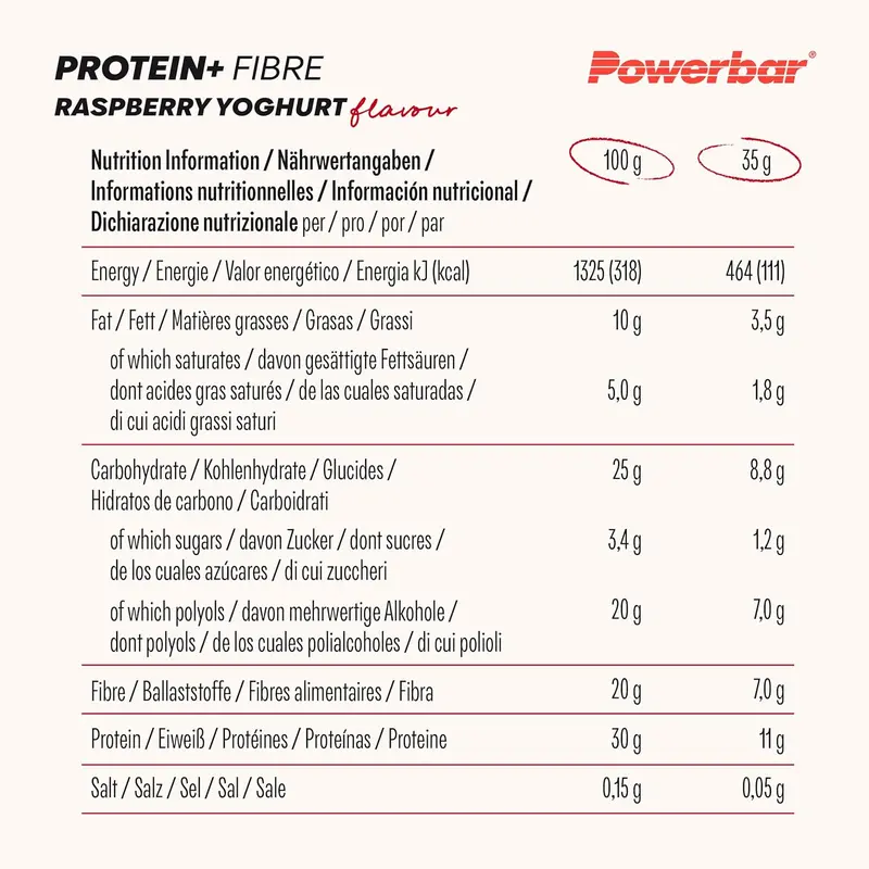 Powerbar Protein Plus Low Sugar Multiflavour Box 16x35g – Protein bars with fibreBAR48UK 6