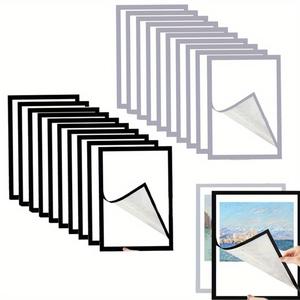 A4 Magnetic Display Photo Frame, 5 Counts/set Magnetic Picture Frame, Reusable Display Rack Hanger for Office Wall Door