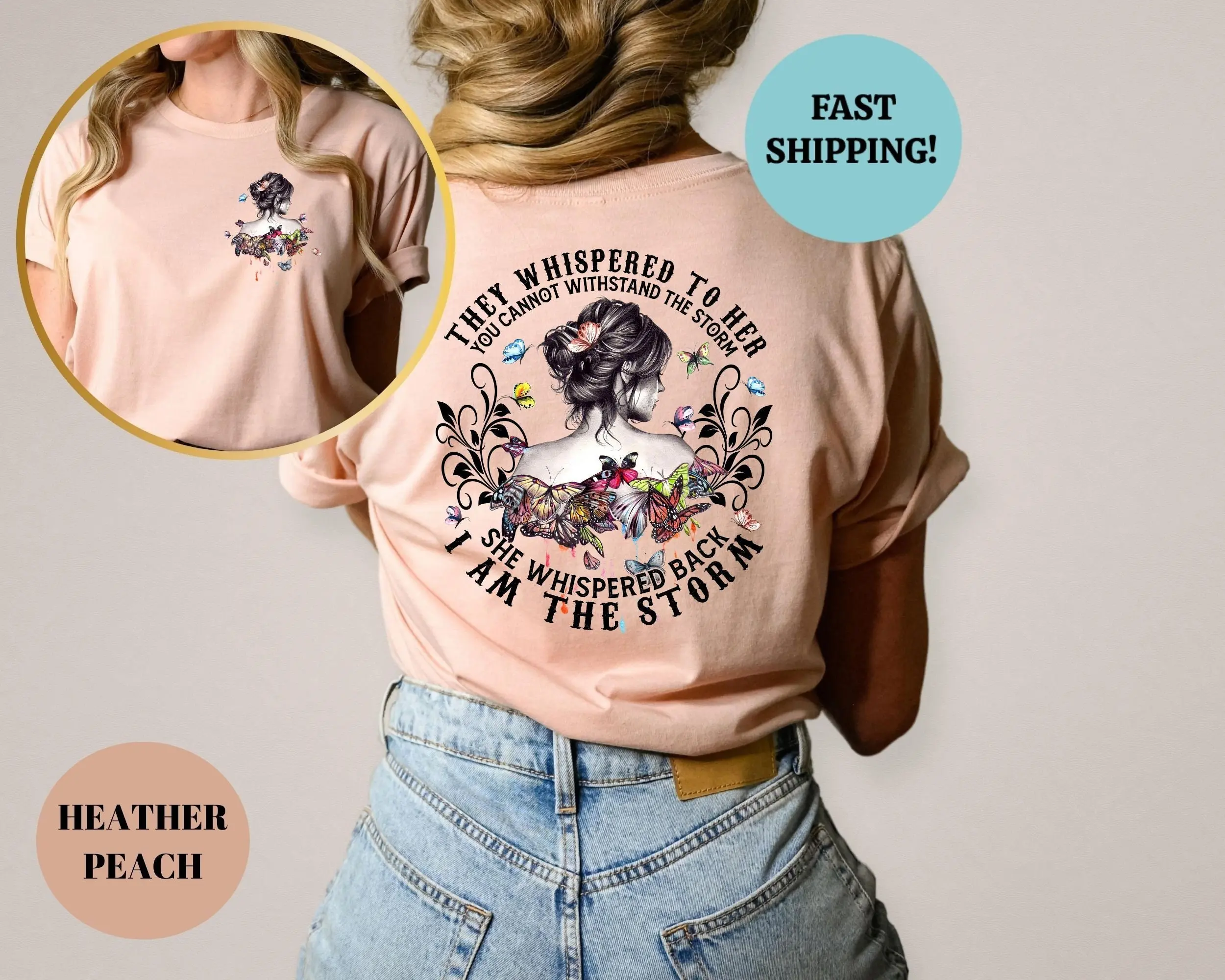 They Whispered To Her You Cannot Withstand The Storm Shirt She Whispered Back I Am The Storm Shirt Woman Day Shirt Strong Woman Shirt