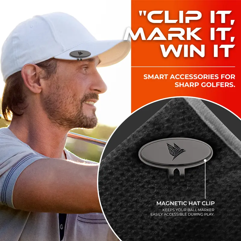 SWIFTEE Premium Golf Gift Set - The Signature 7-in-1 Multi-Tool for Golfers + Complete Accessory Pack (Tees, Ball Marker, Hat Clip, Pouch Towel) - Perfect Golf Fathers Day Gift 3