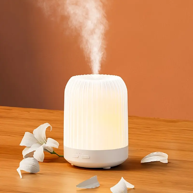 YETHKE 1pc Silent Aromatherapy Humidifier, USB Powered, 7 LED Light Colors, 3 Timer Modes, Auto-Off, Non-Waterproof, for Bedroom, Office, Living Room, Yoga Room - Tabletop, No Fragrance Included 3