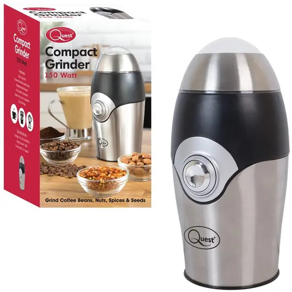 Quest One-Touch Electric Coffee & Spice Grinder - Compact & Durable 1