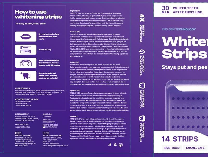 DRDENT Purple Teeth Whitening Strips - 7/21 Whitening Sessions - Safe for Enamel - Non Sensitive Teeth Whitening - Peroxide-Free