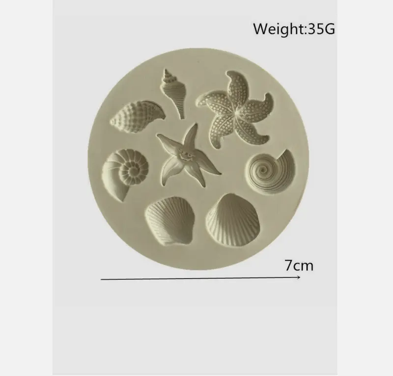 Sea Shell Silicone Fondant Baking Decorating Mould for Cake and Cookie Making Birthday 2