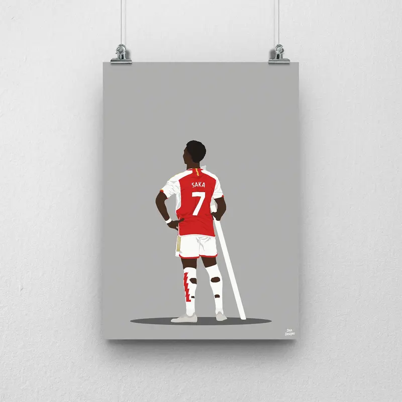 Bukayo Saka Print Arsenal football  Poster Wall Decoration 2