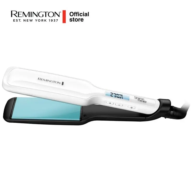 Remington Hair Straighteners Shine Therapy | Wide Plates Infused with Moroccan Argan Oil | Promotes Hair's Natural Shine | Professional Results | 86% More Shine