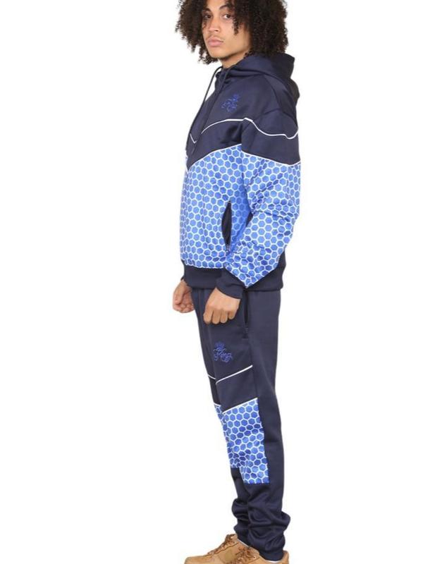 New Men's 2 Piece Logo Printed Running Jogging Hooded Tracksuit 8