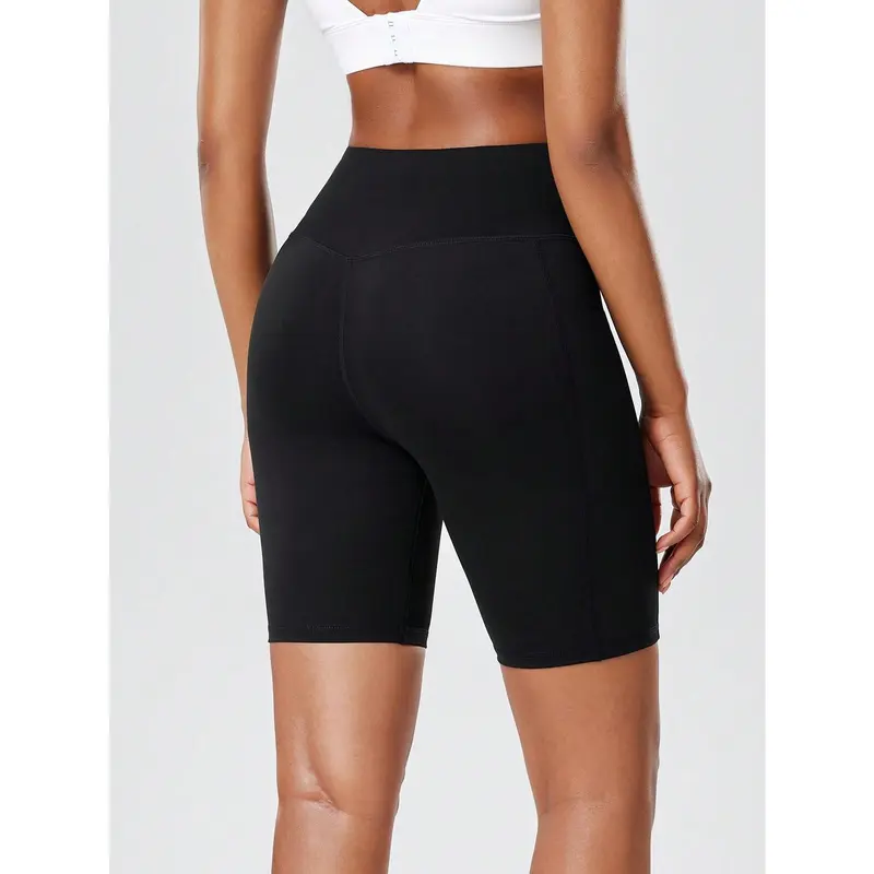 Women's High Waist Yoga Shorts with Side Pockets – Compression Running Workout Shorts | Tummy Control, Outdoor Fitness Boxer Shorts 4