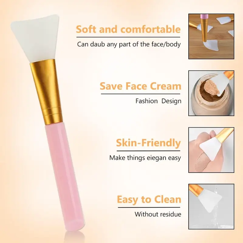 Silicone Makeup Applicator Face Mask Brush Beauty Tool Soft Mud Mask Applicator Portable Easy Clean Cosmetic 4