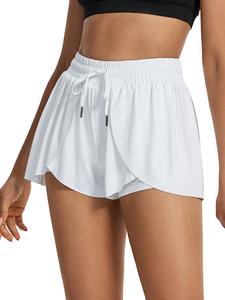 Women's Athletic Shorts 2 in 1 Flowy Running Shorts with Pockets Butterfly Workout Tennis Skorts Preppy Clothes Casual Summer