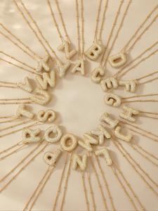 Chunky Bubble Letter Lobster Closure Pendant Necklace for Women & Men, with Rhinestone Decor, New Jewelry for Party, Statement Necklace, Initial Necklace, Daily Clothing Decor,               Personalized Initial Necklace, Gifts for Wife