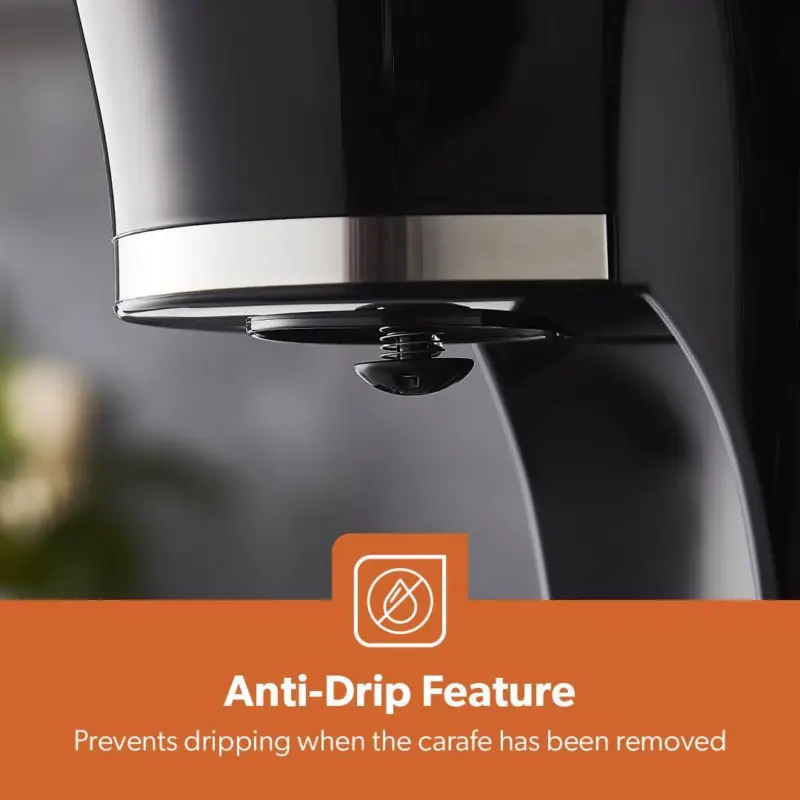 Filter Coffee Maker Machine Instant Anti-Drip 12 Cups 800W 1.5L Jug Geepas 7