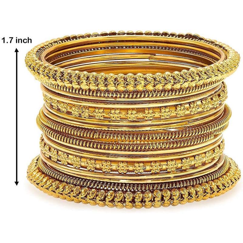 Aheli Traditional Antique Bangles Set Fashion Vintage Ethnic Bollywood Stylish Indian Jewelry Gift for Women Girls 5