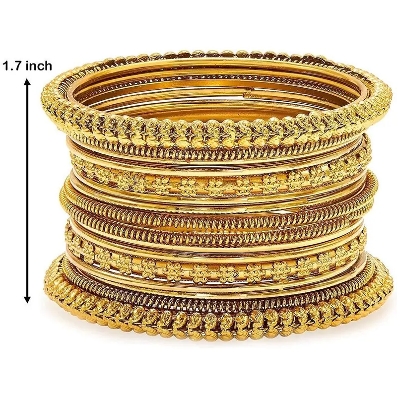 Aheli Traditional Antique Bangles Set Fashion Vintage Ethnic Bollywood Stylish Indian Jewelry Gift for Women Girls 5