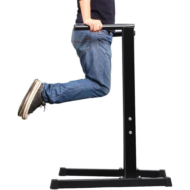 Dip Station Stand Chest Tricep Exercise Workout Station Pull-up Dipping Bars Black 2