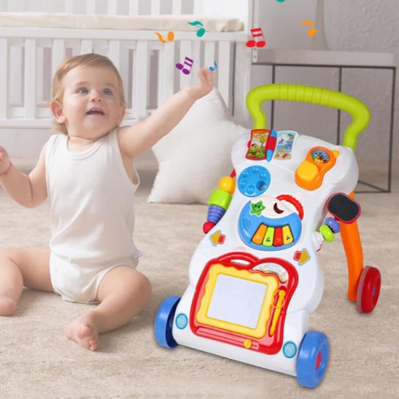 Baby Walker First Steps 2in1 Activity Musical Toys Car Along Ride Children's Music Walker Baby Toddler Stroller Used for Baby Steps 3