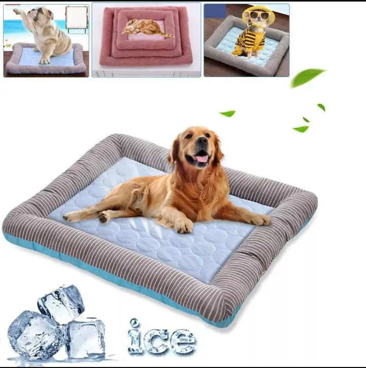 Pet Cooling Pad Bed For Dogs Cats Puppy Kitten Cool Mat Pet Blanket Ice Silk Mat 3
