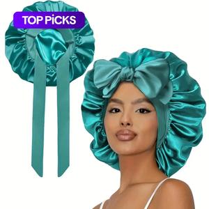 Double Layer Satin Bonnet, Soft and Breathable Hair Care Bonnet, Adjustable Night Sleeping Cap, Heatless Styling Tool for Women, Hair Care Wrap, Sleep Bonnets