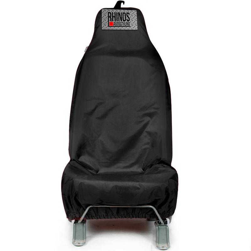 For VAUXHALL MOVANO 2016 - Single Heavy Duty Driver Captain Passenger Van Car Seat Cover Protector Waterproof - BLACK - 1 x Front 0