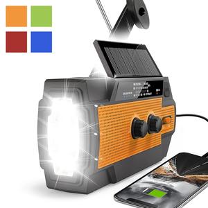 Portable Hand Crank Radio, 4000mAh Emergency Radio with AM/FM/NOAA Weather Band, SOS Alarm Flashlight for Home and Emergency