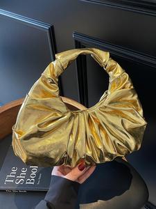 Women's Fashionable Solid Color Half Moon Bag, Casual Versatile Handbag for Daily Used, Trendy High-end Designer Bag for Daily Travel, Shopping, Dating