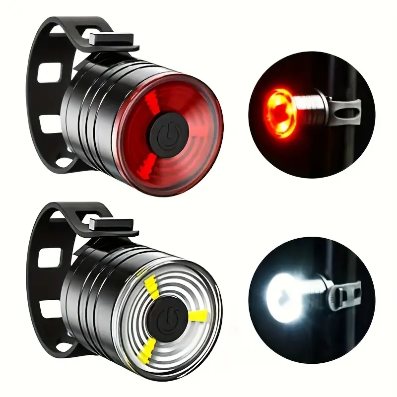 Bicycle Front And Rear Light Set, High-Brightness Front And Tail Lights for Adults, LED Bicycle Lights for Road And Mountain Bikes, Mini Rear Safety Lights for Bicycles, Helmet Lights, Bicycle Accessories.