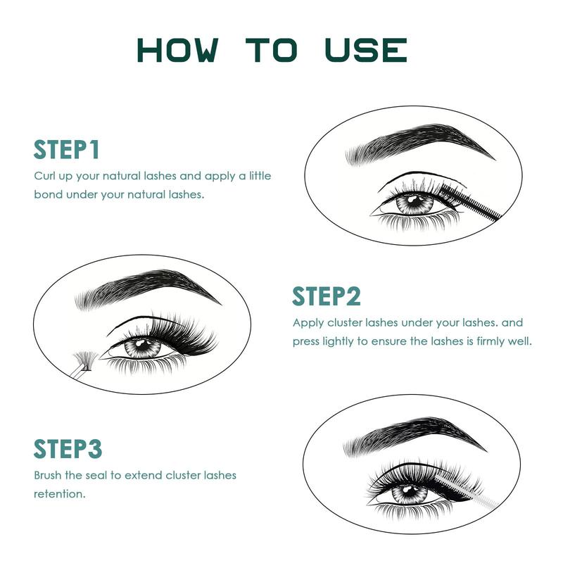 Individual Lashes SISILILY Cluster Lashes 144 Lash Clusters DIY Lash Extensions C D Curl Cluster Eyelashes Reusable False Eyelashes 3D Wispy Fluffy Individual Lashes 10-16mm Length (DM01plus-mix) 6