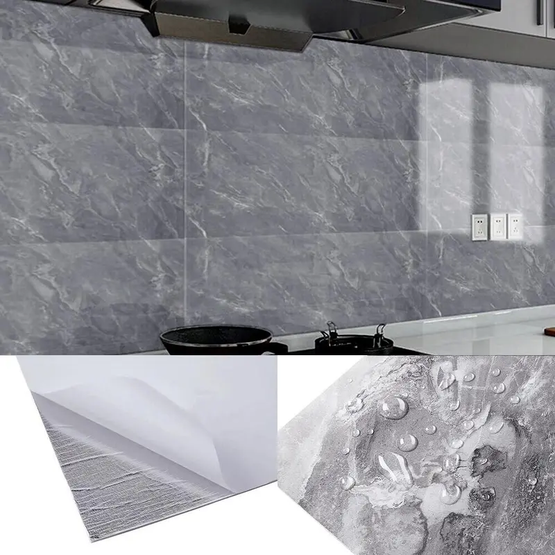 10PACK GREY Marble Matt Bathroom Panels Shower Wet Wall Kitchen Cladding PVC wall  sticker panel  wallpaper  self  adhesive 7