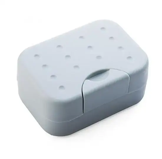 Product Introduction of New Travel Soap Dish Box Case Holder Hygienic Easy To Carry Soap Holder Box Home Storage Organizer with Strainer Sponge White 4