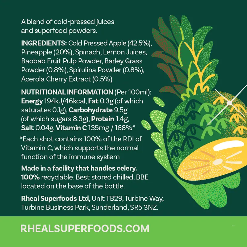 Rheal Super Greens Shot: Daily Immunity Shots (14 Day Supply) 6