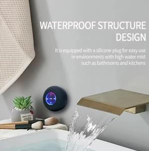 2025 New bathroom waterproof wireless LED suction Cup Mini Bluetooth speaker Portable outdoor sports stereo speakers