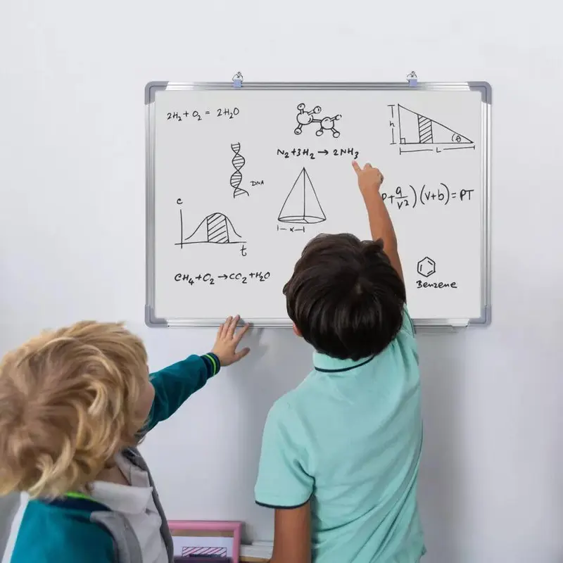Magnetic Whiteboard 500x300mm Wall Mounted White Board With Erasable Pen/Markers Mountable Dry Erase Wipe Whiteboards for Home Office School Notice Board 3