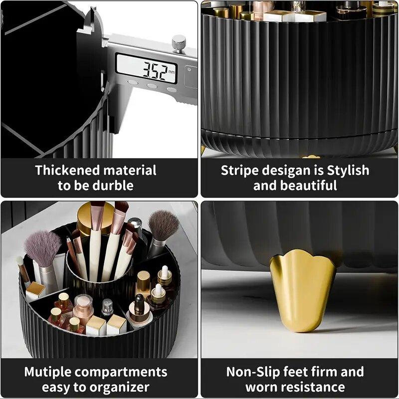 Product Introduction of Luxury 360° Rotating Multi-Functional Storage Organizer Modern In Style for Makeup, Office Supplies, and Home Essentials,Vanity Storage, Cosmetic Case, Makeup Brush Organizer, Room Boxes 8