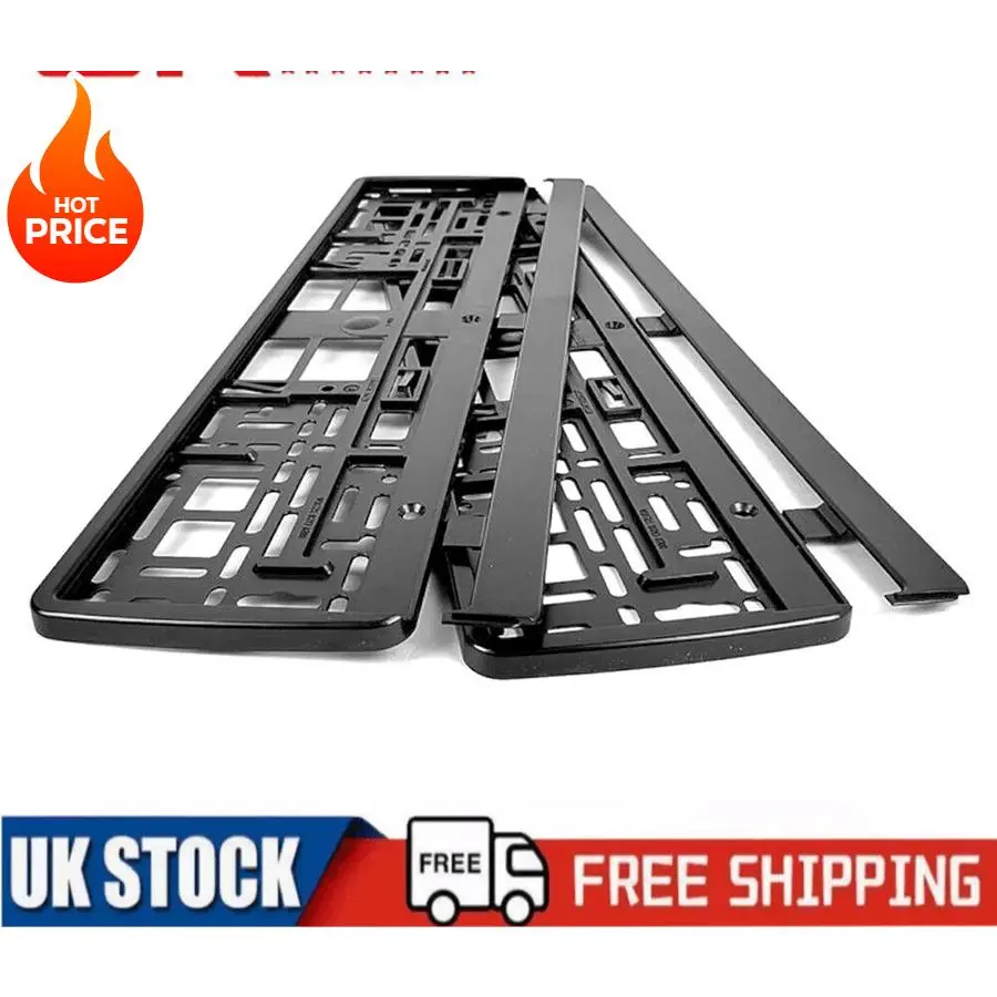 【JY】2 Pack Premium Real Carbon Fiber License Plate Frame Holder Bracket – High-Gloss Finish, Universal Fit for European Vehicles – Durable Auto Exterior Accessories with Easy Installation, Anti-Theft Design