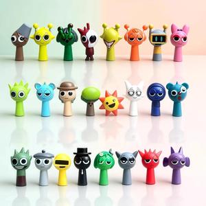 Action Figure Decoration Set, 24pcs/set Cute Cartoon Character Desktop Ornament, Home Decor for Living Room Bedroom Office